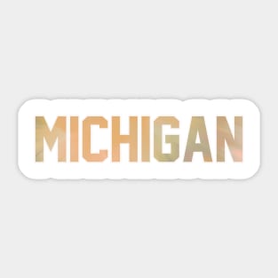 Michigan Pastel Tie Dye Jersey Letter Sticker